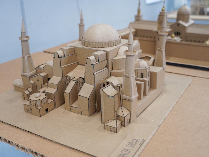 Cardboard model of a mosque