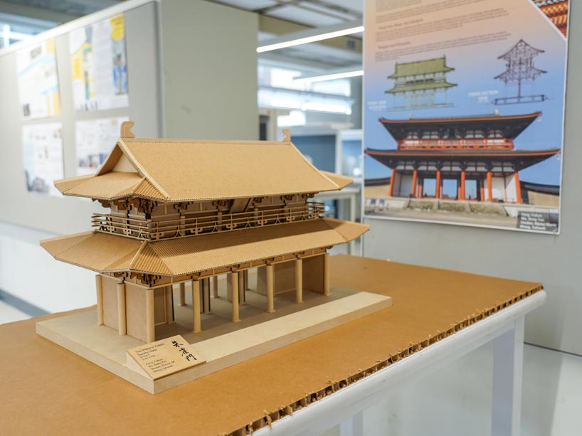 Cardboard model of a temple