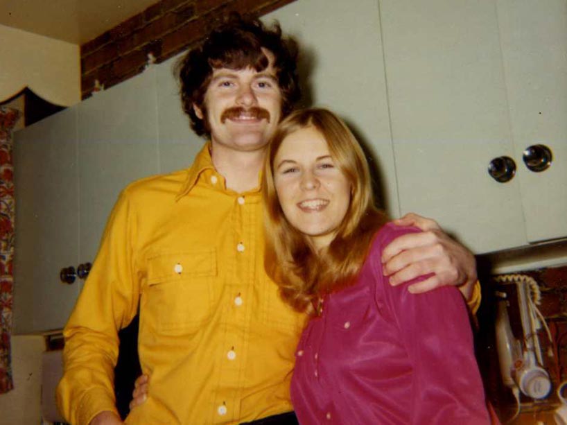 From left: Peter and Carol Helston in the 1970s