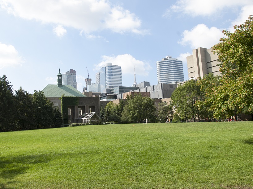 Photo of the Quad on Ryerson’s campus on a sunny day.
