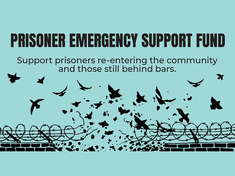 Illustration that says Prisoner Emergency Support Fund.