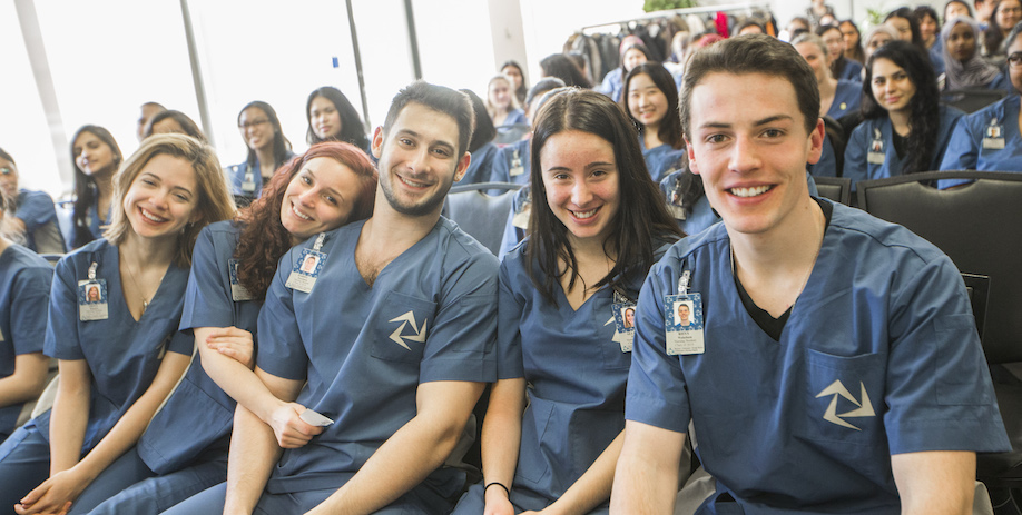 Students in a happy mood at the Toronto Metropolitan University Nursing Pinning Ceremony