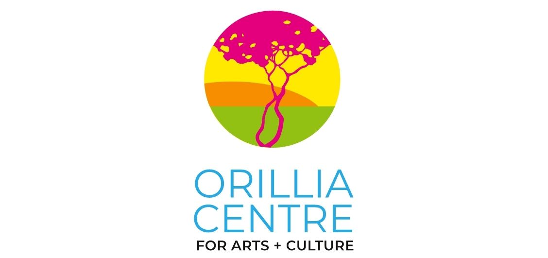 The Orillia Centre for Arts + Culture logo featuring and exotic tree in bright colours