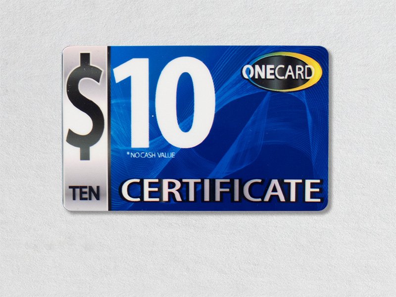 $10 OneCard voucher.