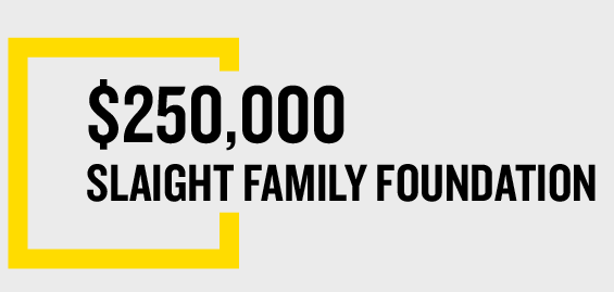 $250,000 from the Slaight Family Foundation