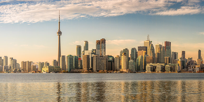 Toronto downtown skyline view