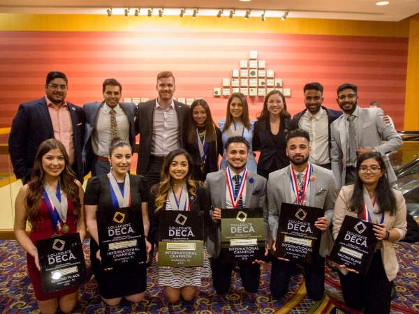 TRSM DECA Students who won at an international DECA competition in Washington