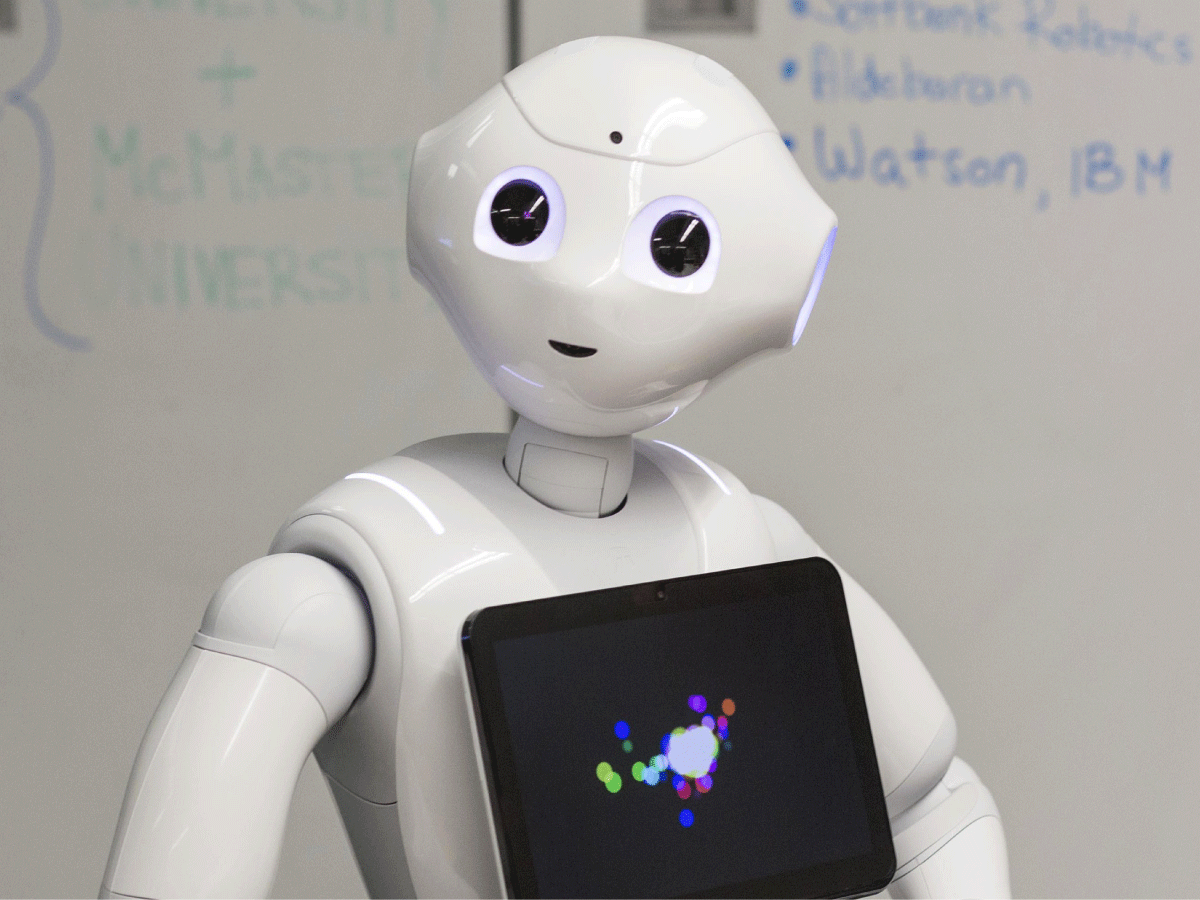Portrait photo of Pepper the robot