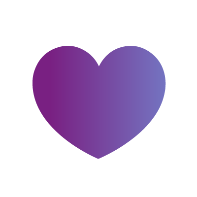 a purple heart icon