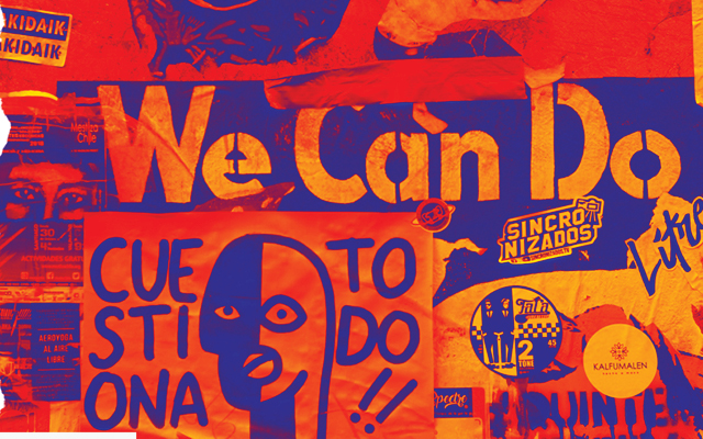 a purple and orange poster saying we can do