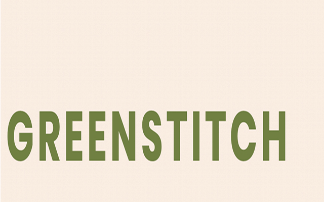 greenstitch in green text with a beige background