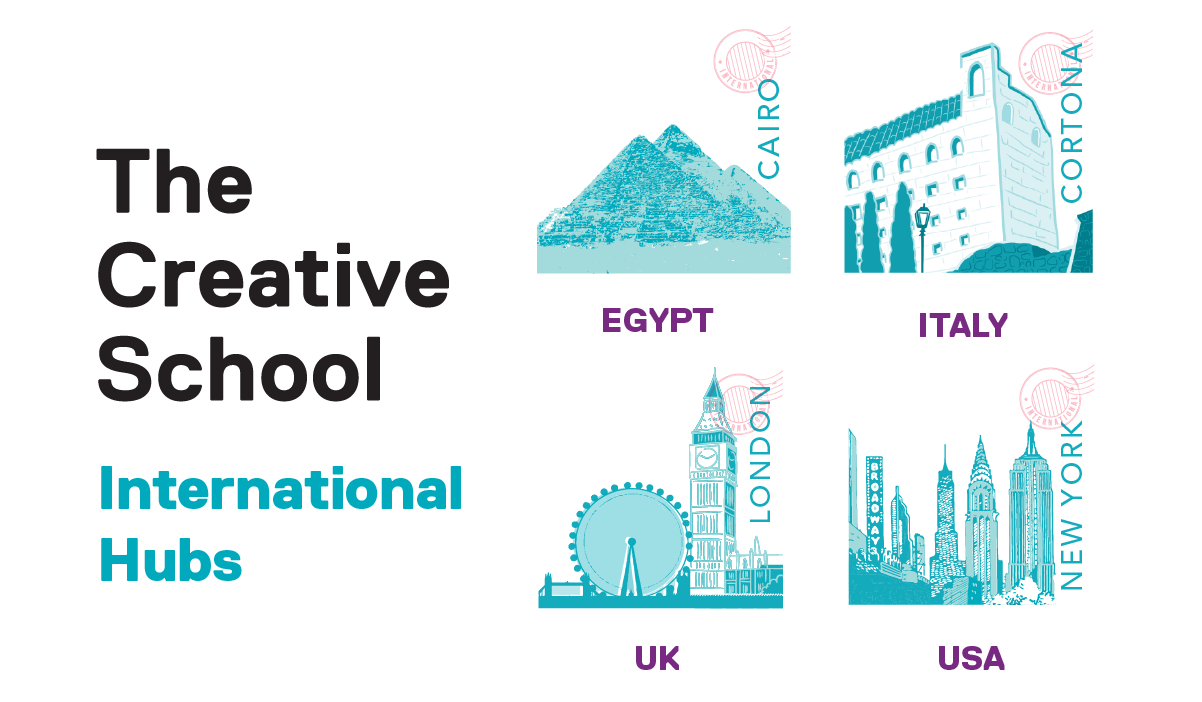 The Creative School International Hubs: Egypt, Italy, UK, USA