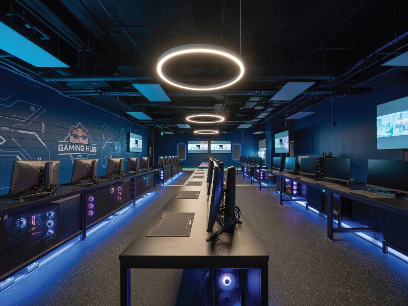 The Red Bull Gaming Hub at The Creative School, Toronto Metropolitan University.