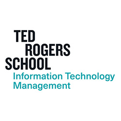 "Ted Rogers School" in black on the top, "Information Technology Management" in teal on the bottom
