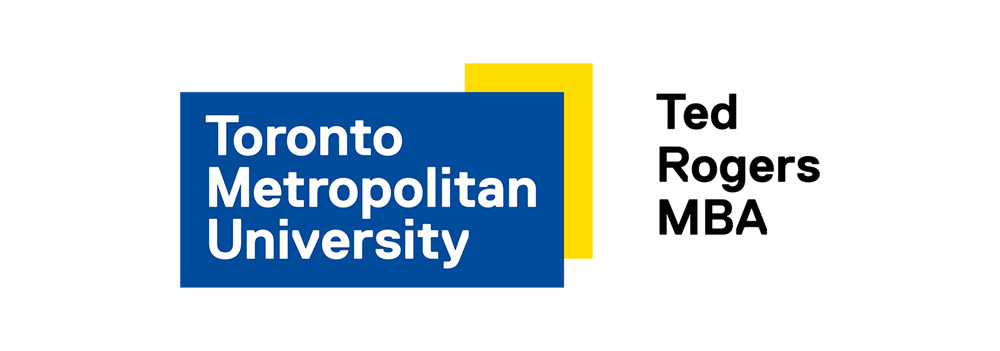 Toronto Metropolitan University  - Ted Rogers MBA logo lockup
