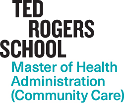 Master of Health Administration (Community Care) - stacked wordmark